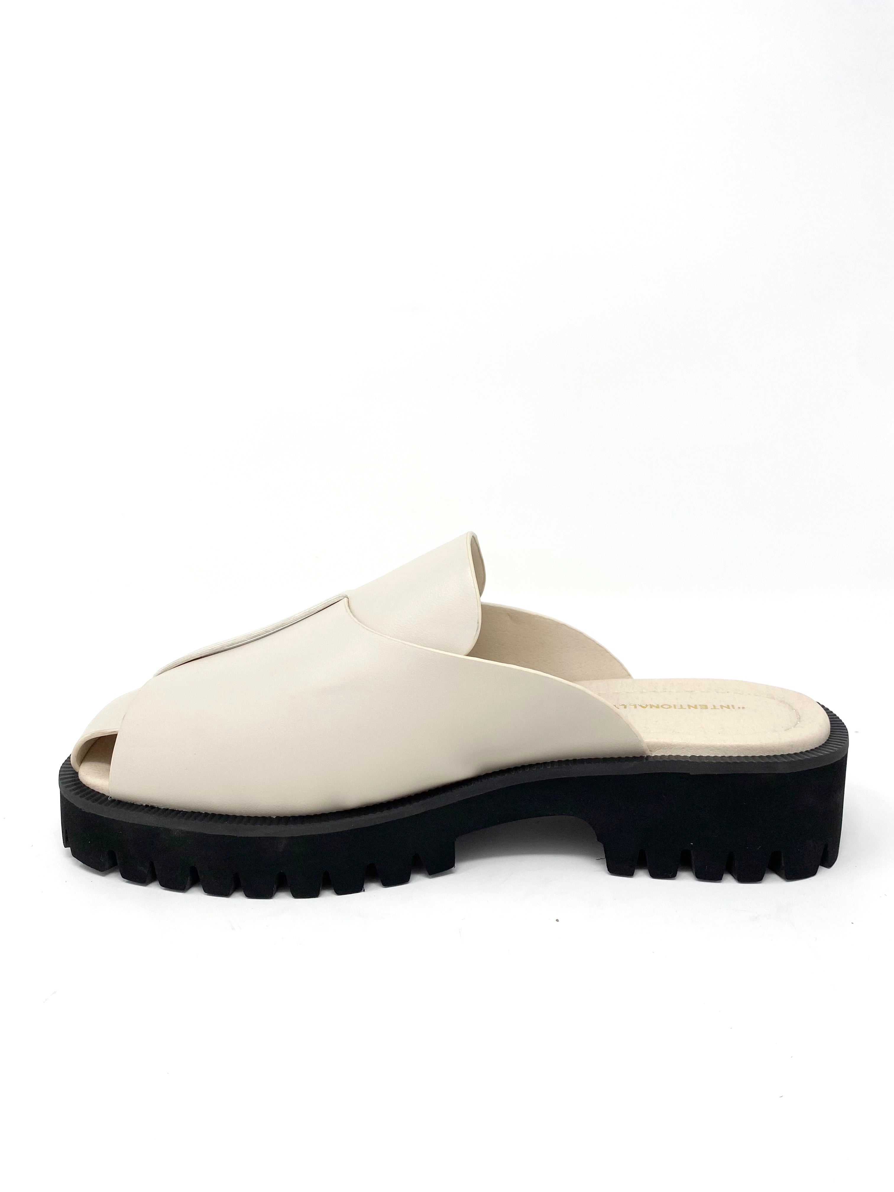 Delancey Lug Sole Sandal in Cream from Intentionally Blank