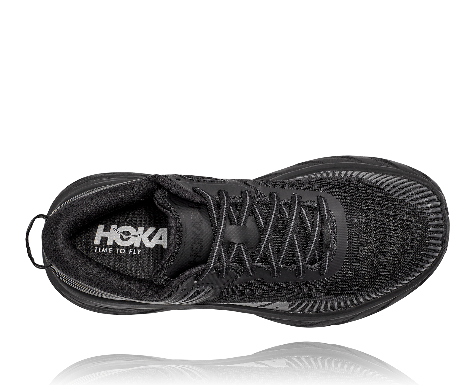 HOKA WOMENS BONDI 7 - BLACK / BLACK