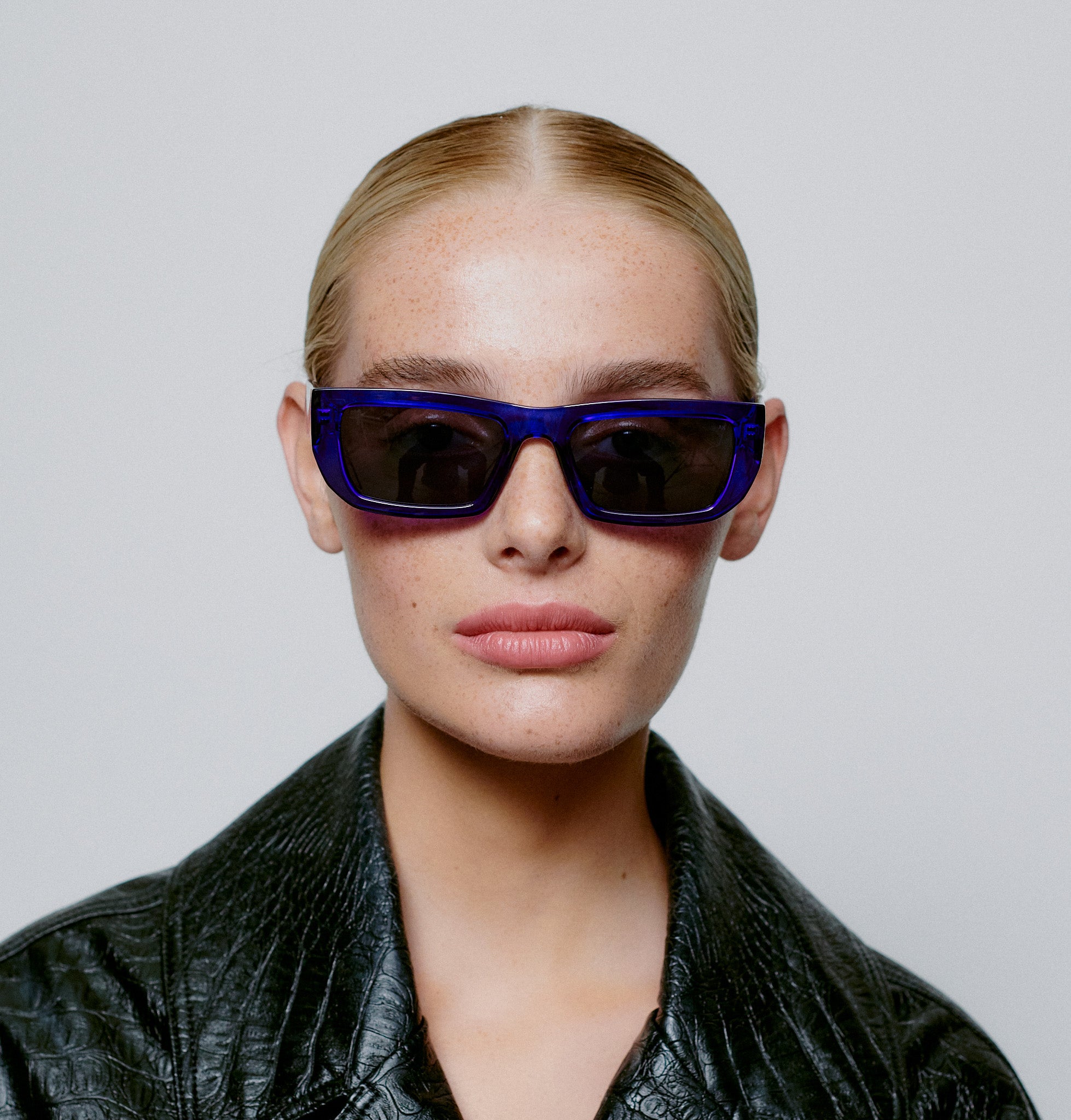 Fame Sunglasses in Purple Transparent from A. Kjaerbede