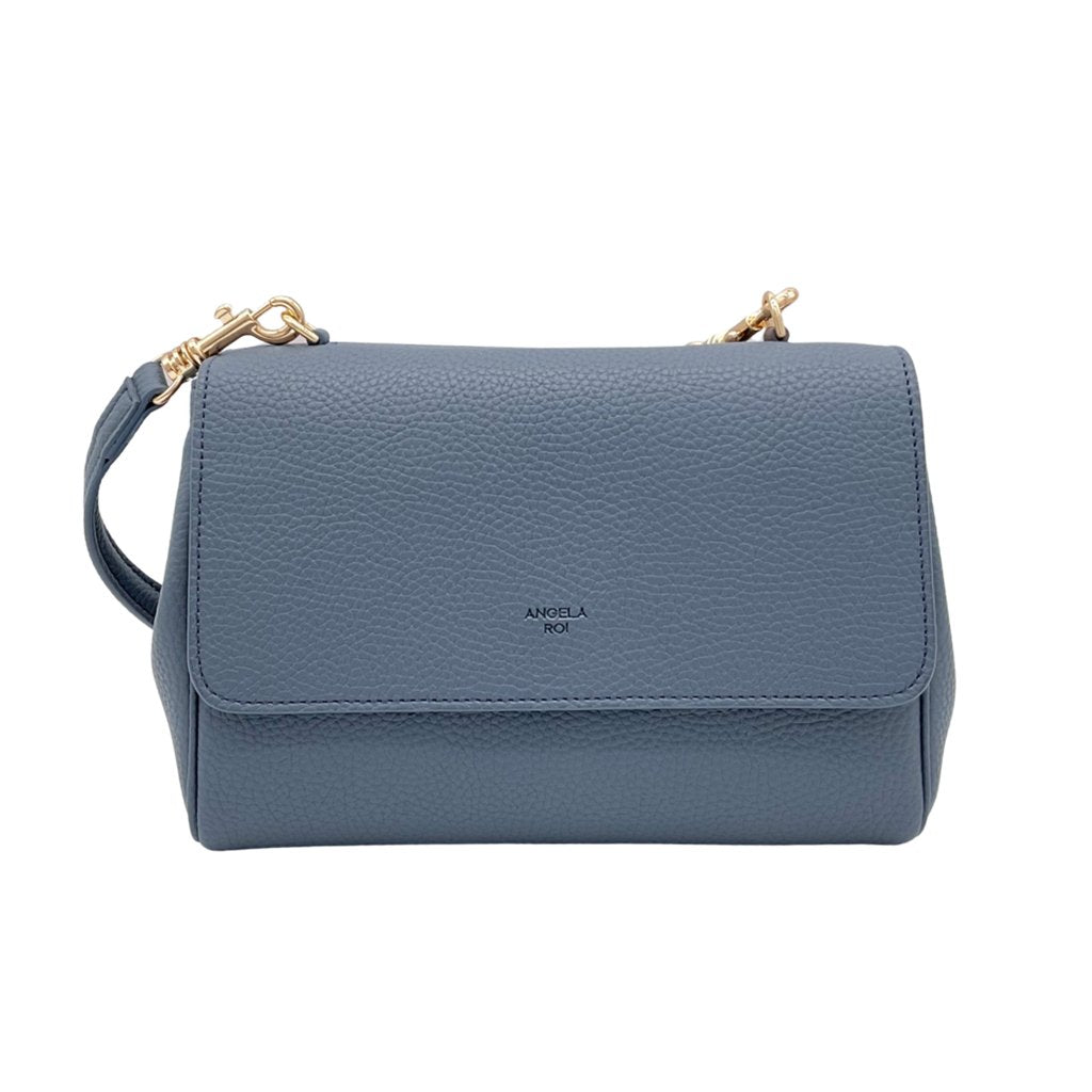 Eloise Soft Satchel in Stone Blue from Angela Roi