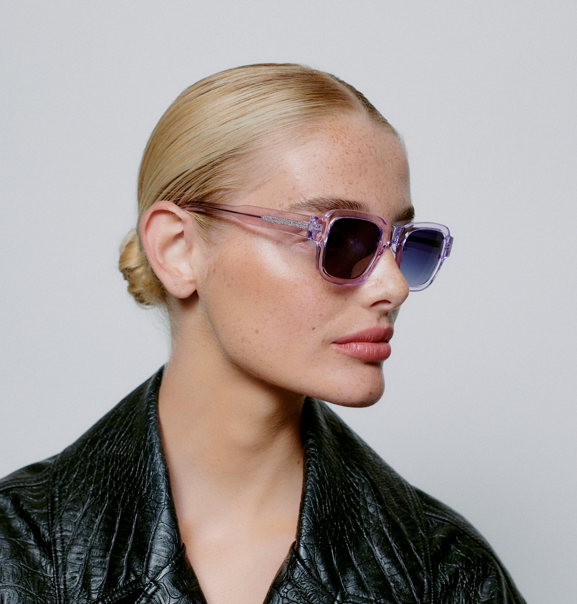 Halo Sunglasses in Lavender Transparent from A. Kjaerbede