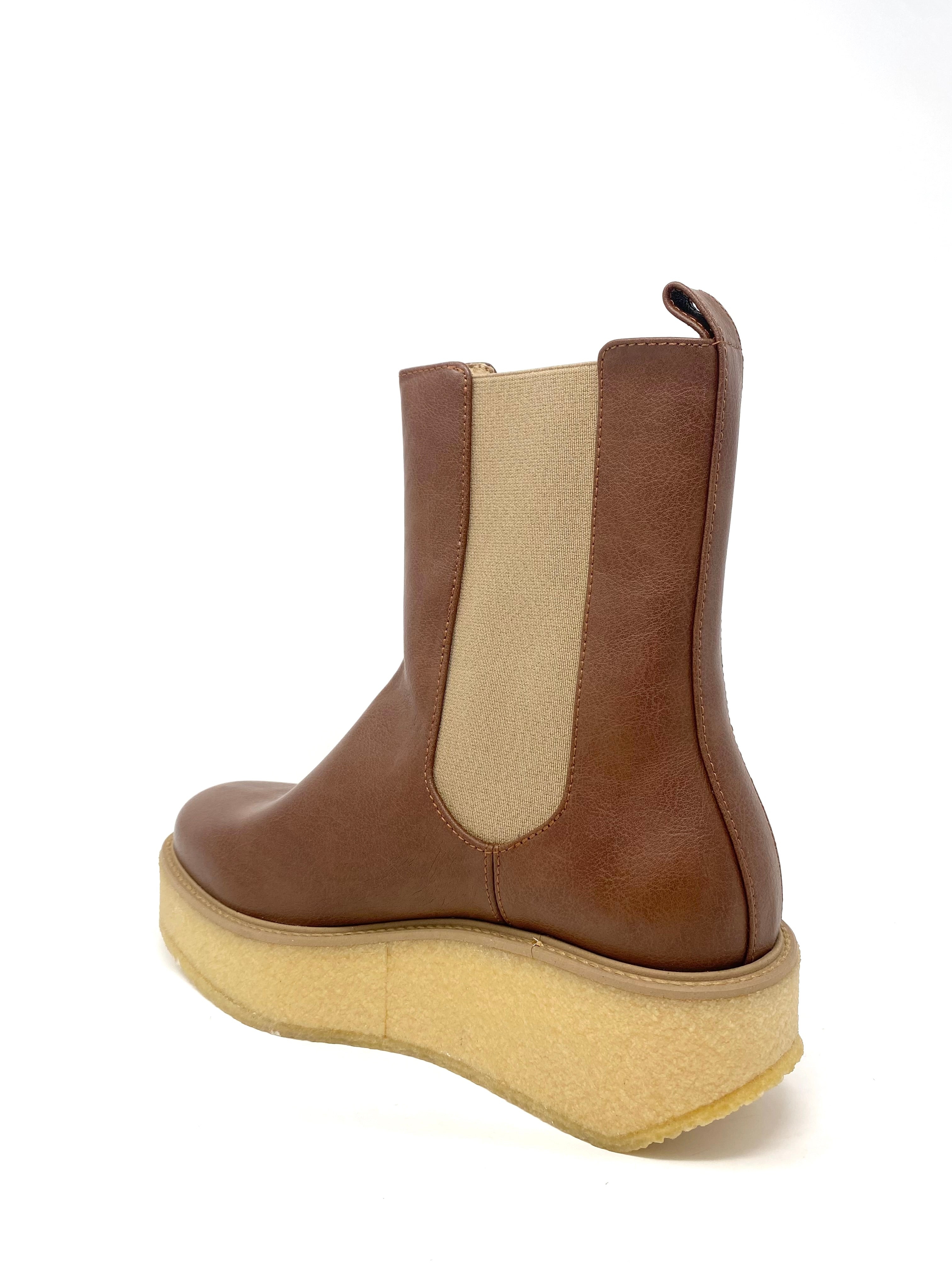 Carey Platform Boot in Tan from Novacas