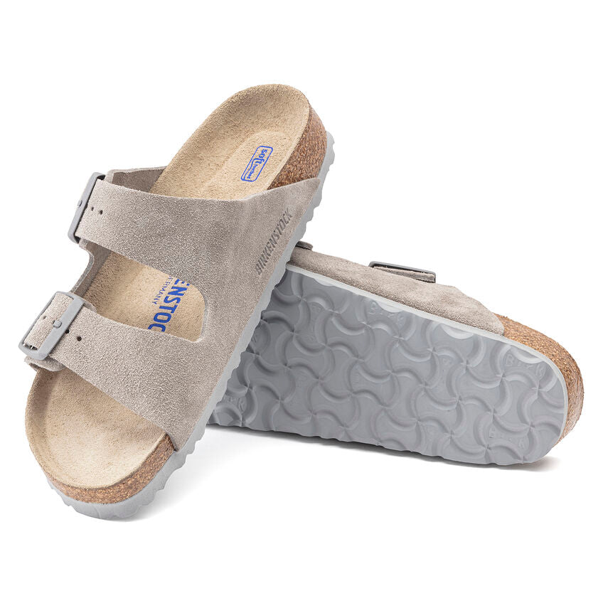 BIRKENSTOCK ARIZONA SOFT FOOTBED - STONE COIN SUEDE