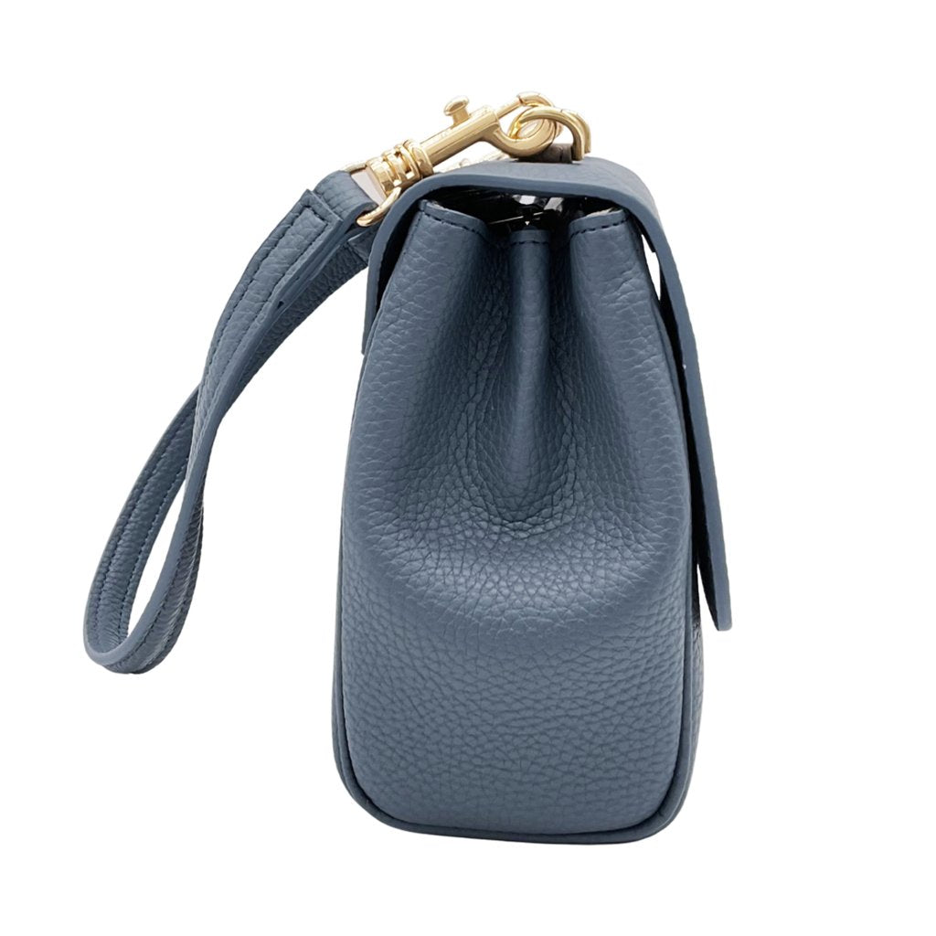 Eloise Soft Satchel in Stone Blue from Angela Roi