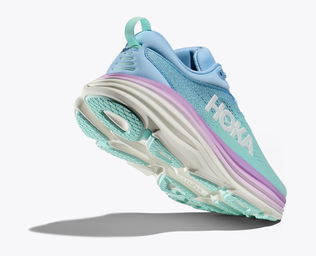 HOKA WOMENS BONDI 8 - AIRY BLUE / SUNLIT OCEAN