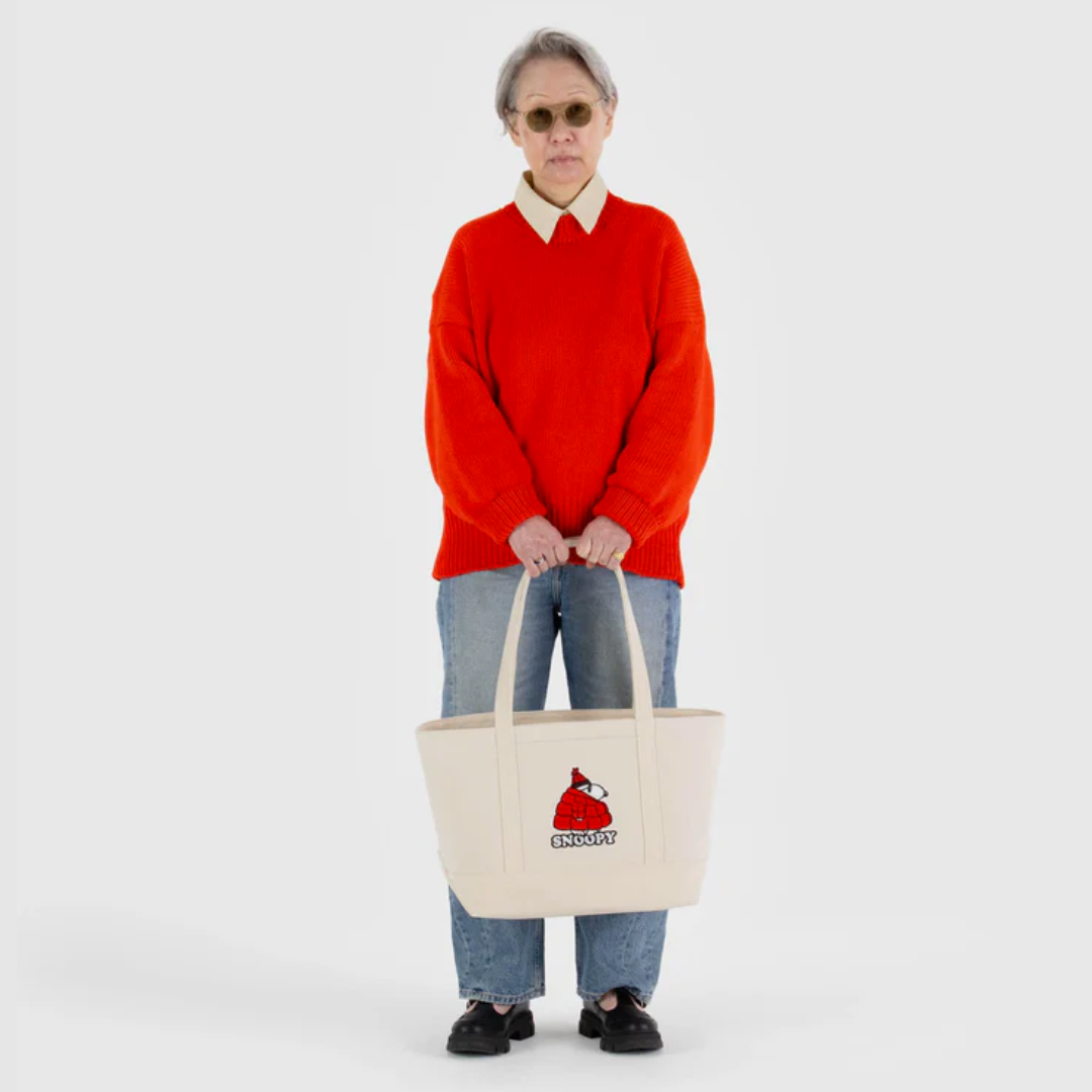 Medium Heavyweight Canvas Tote in Snoopy from BAGGU