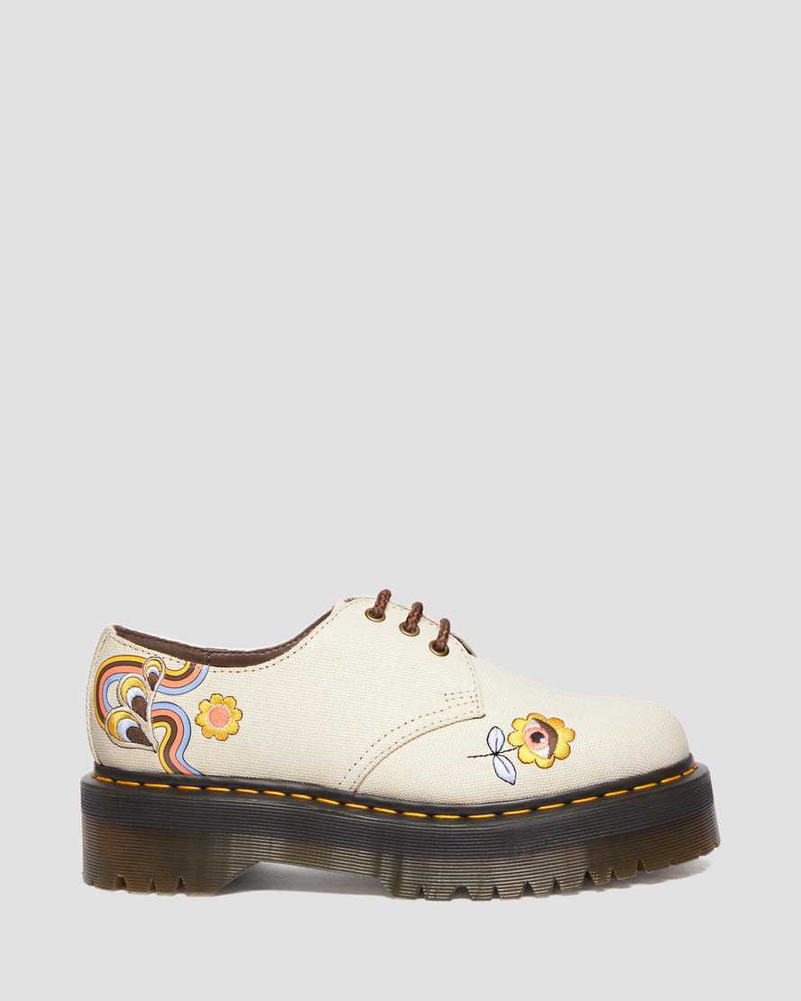 Vegan 1461 Platform Shoe in Retro Canvas from Dr. Martens