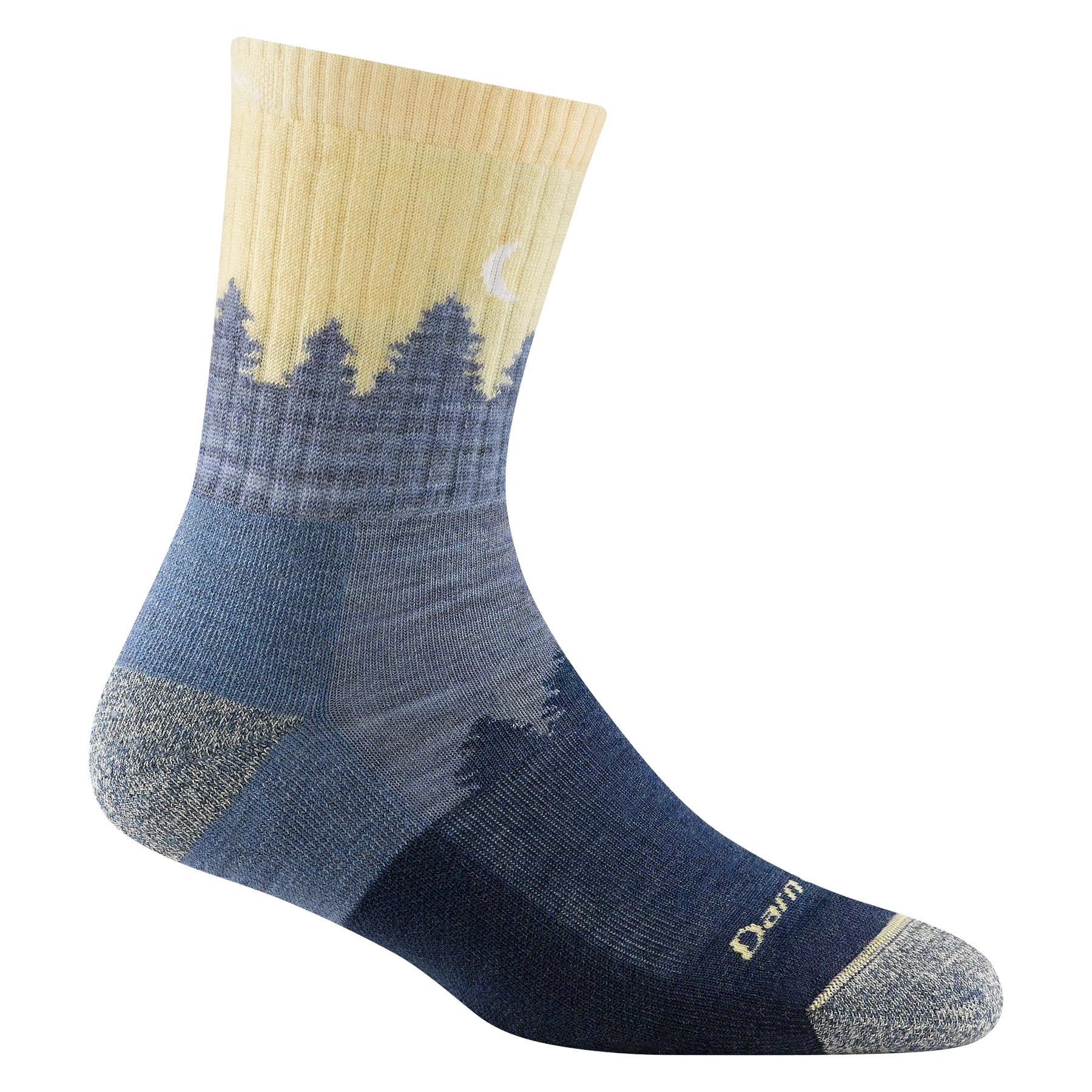 DARN TOUGH #1971 WOMEN'S TREELINE MICRO CREW MIDWEIGHT HIKING SOCK- LIGHT DENIM