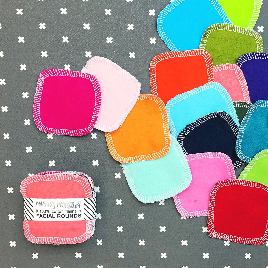 20 Pack of Facial Rounds in Rainbow from Marley's Monsters