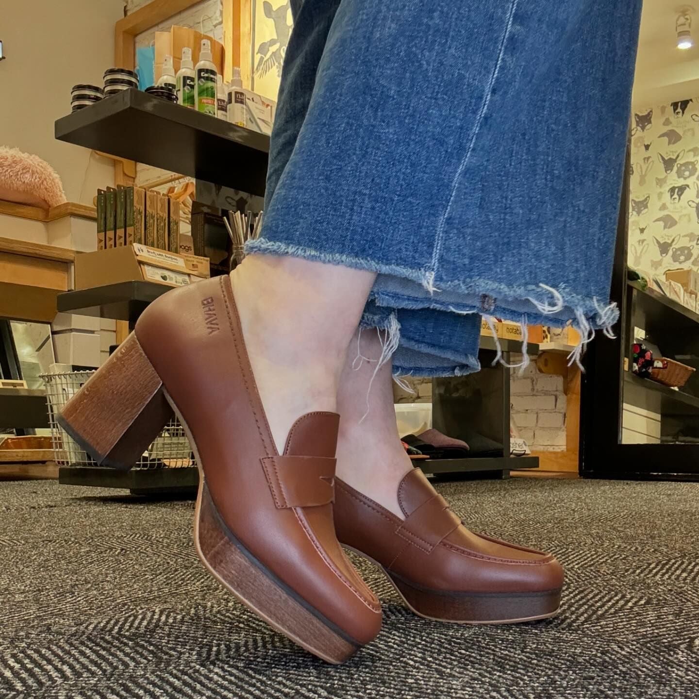 Ruth Platform Loafer in Brown from Bhava