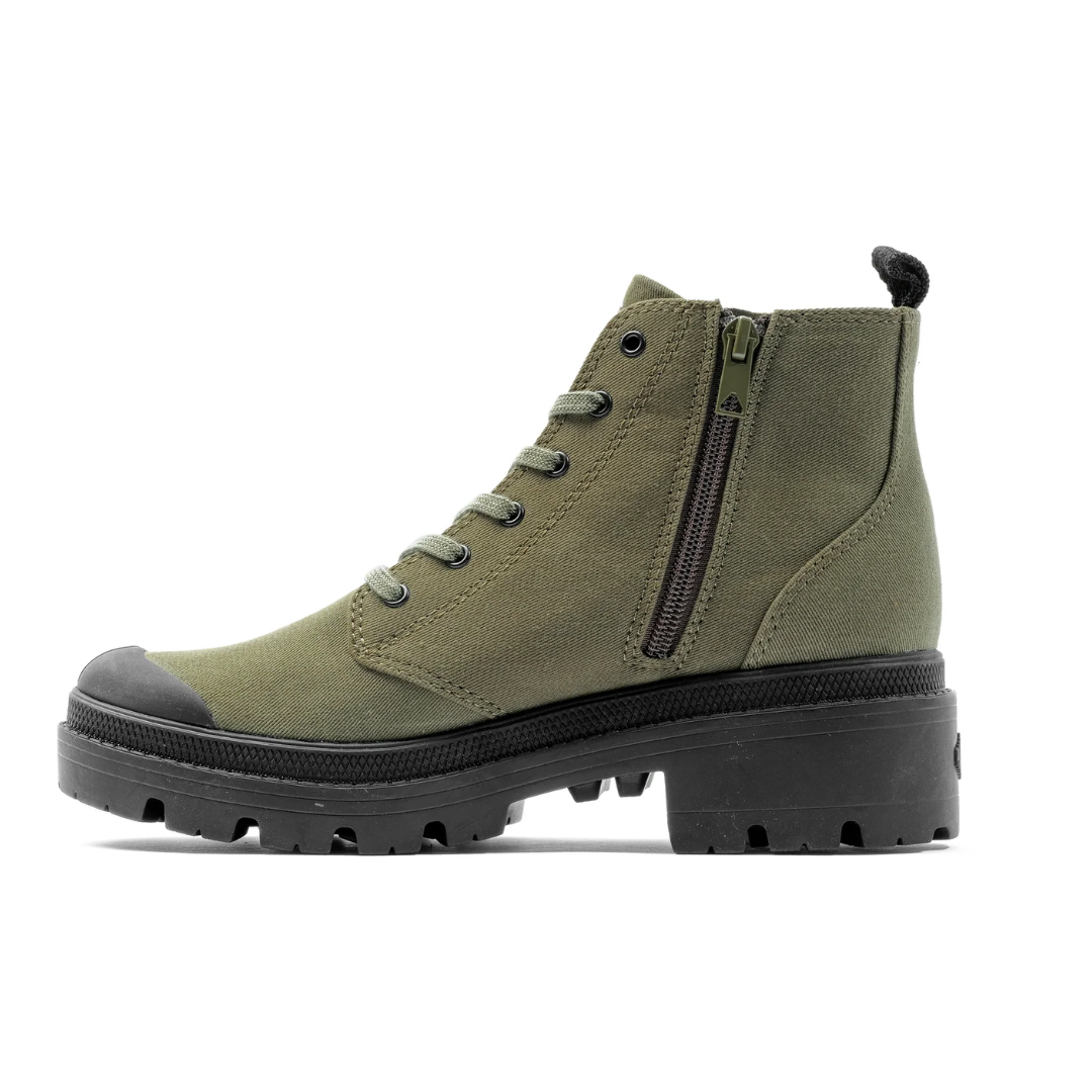 Pallabase Twill Boot in Olive from Palladium