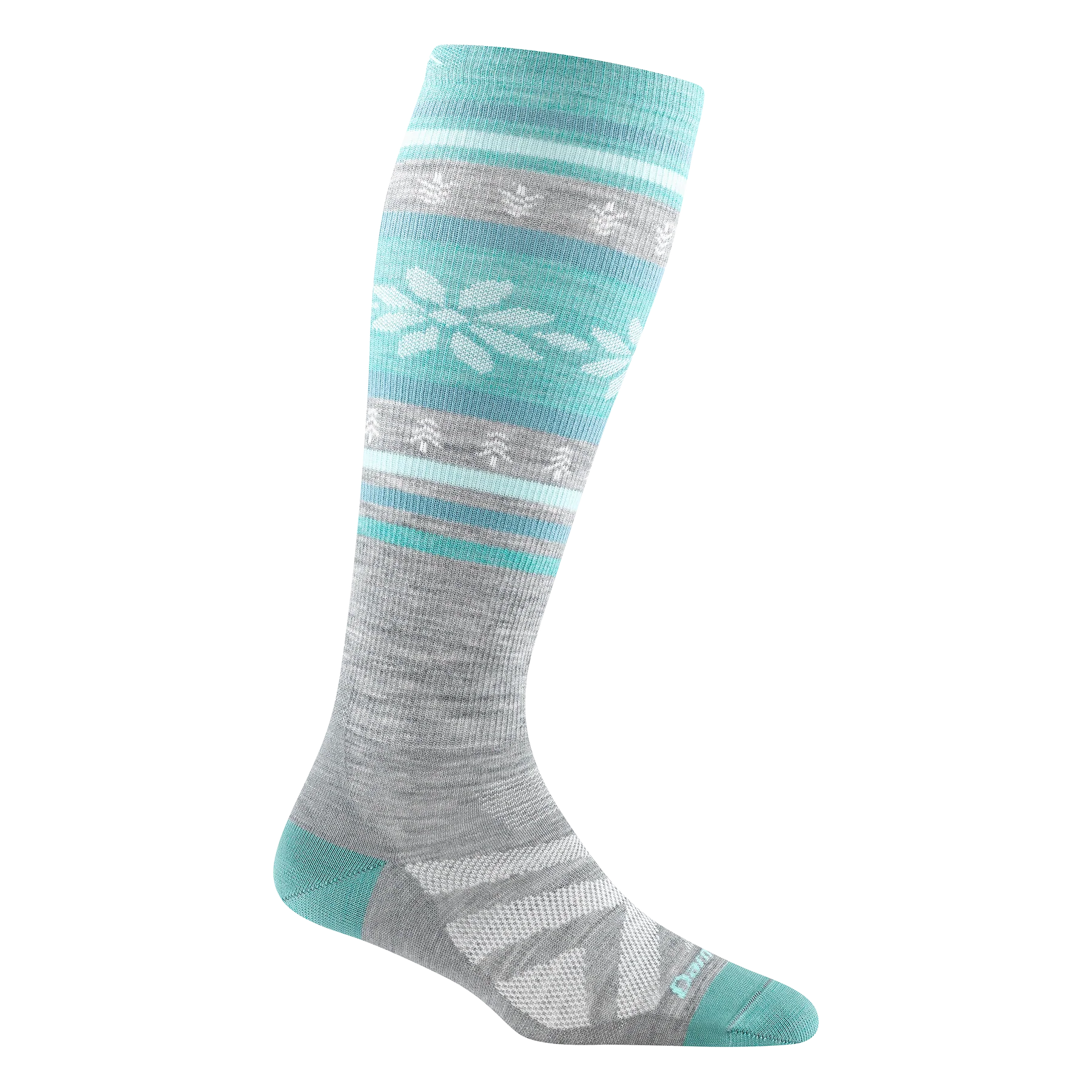 DARN TOUGH #8021 WOMEN'S APLINE OVER-THE-CALF LIGHWEIGHT SKI & SNOWBOARD SOCK - GRAY