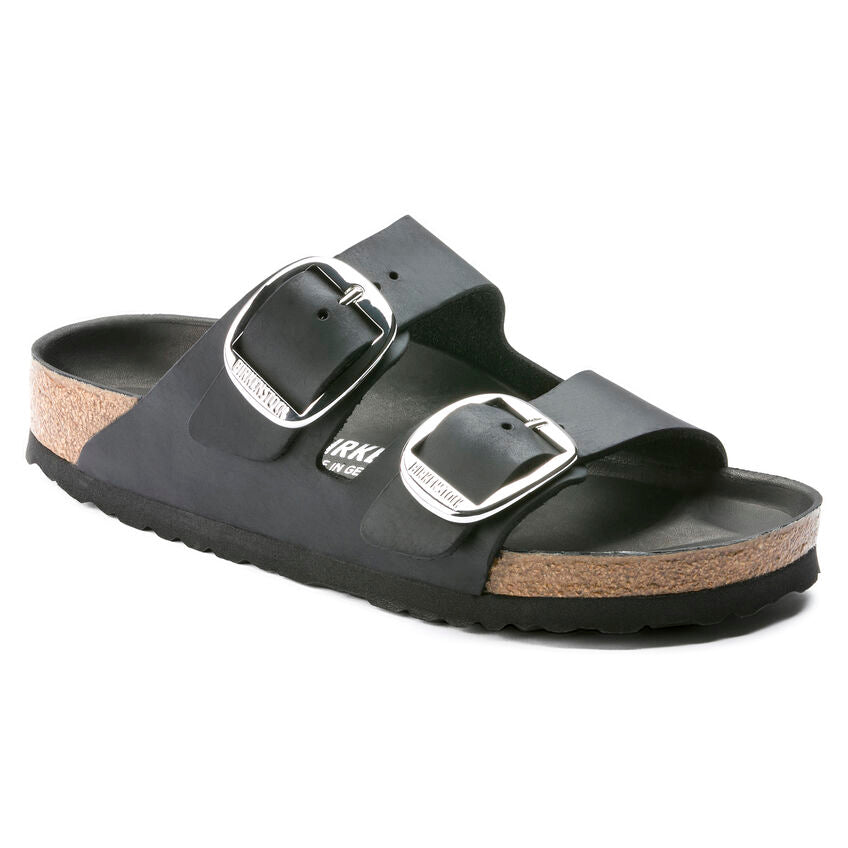 BIRKENSTOCK ARIZONA BIG BUCKLE - BLACK OILED LEATHER