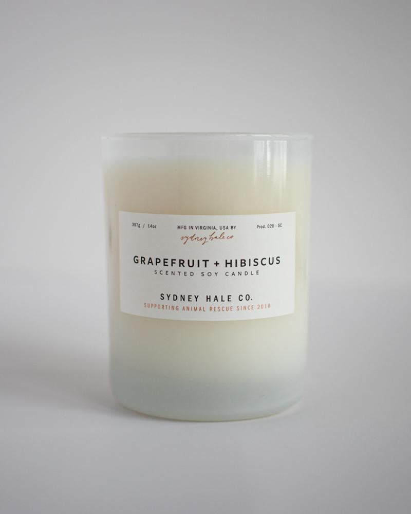 Grapefruit + Hibiscus Soy Candle from Sydney Hale