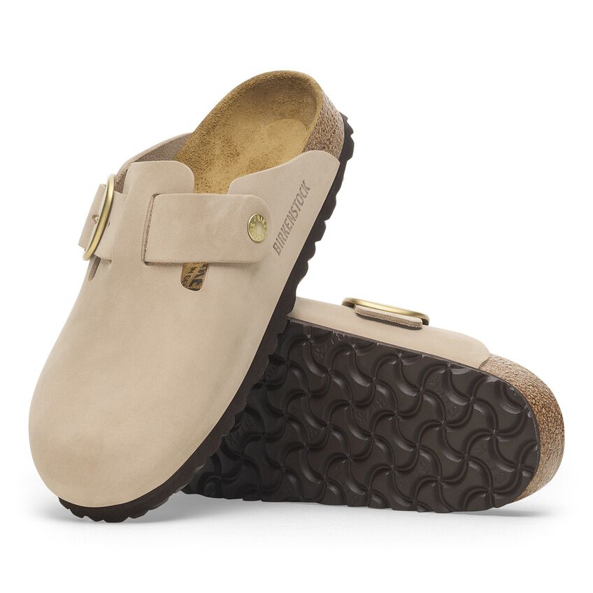 Birkenstock - Boston Leather Big Buckle Sandcastle