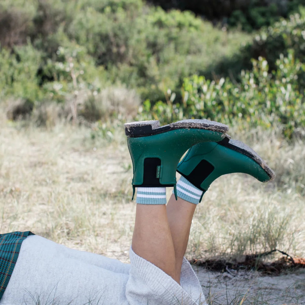 Bobbi Rain Boot in Alpine Green from Merry People