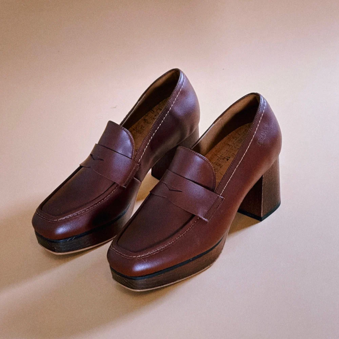 Ruth Platform Loafer in Brown from Bhava