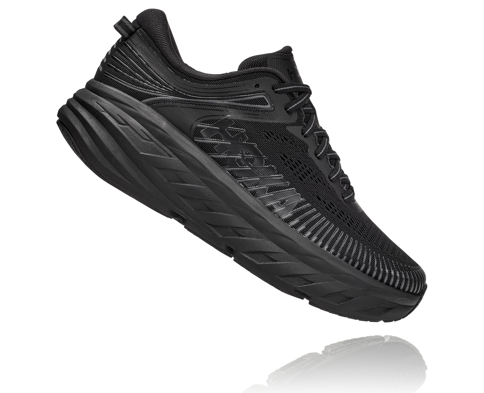 HOKA WOMENS BONDI 7 - BLACK / BLACK