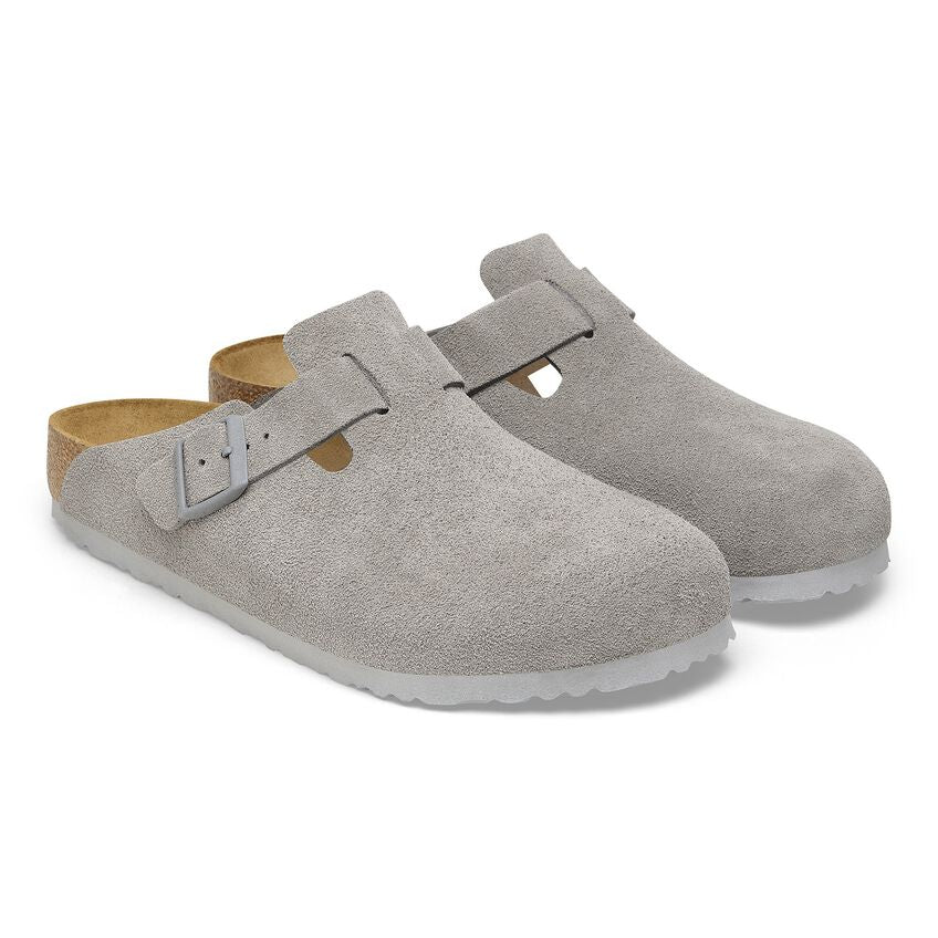 Birkenstock - Boston Suede Leather - Stone Coin