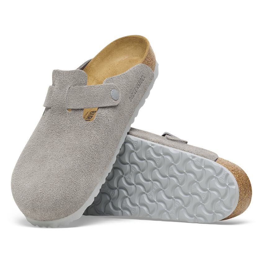 Birkenstock - Boston Suede Leather - Stone Coin