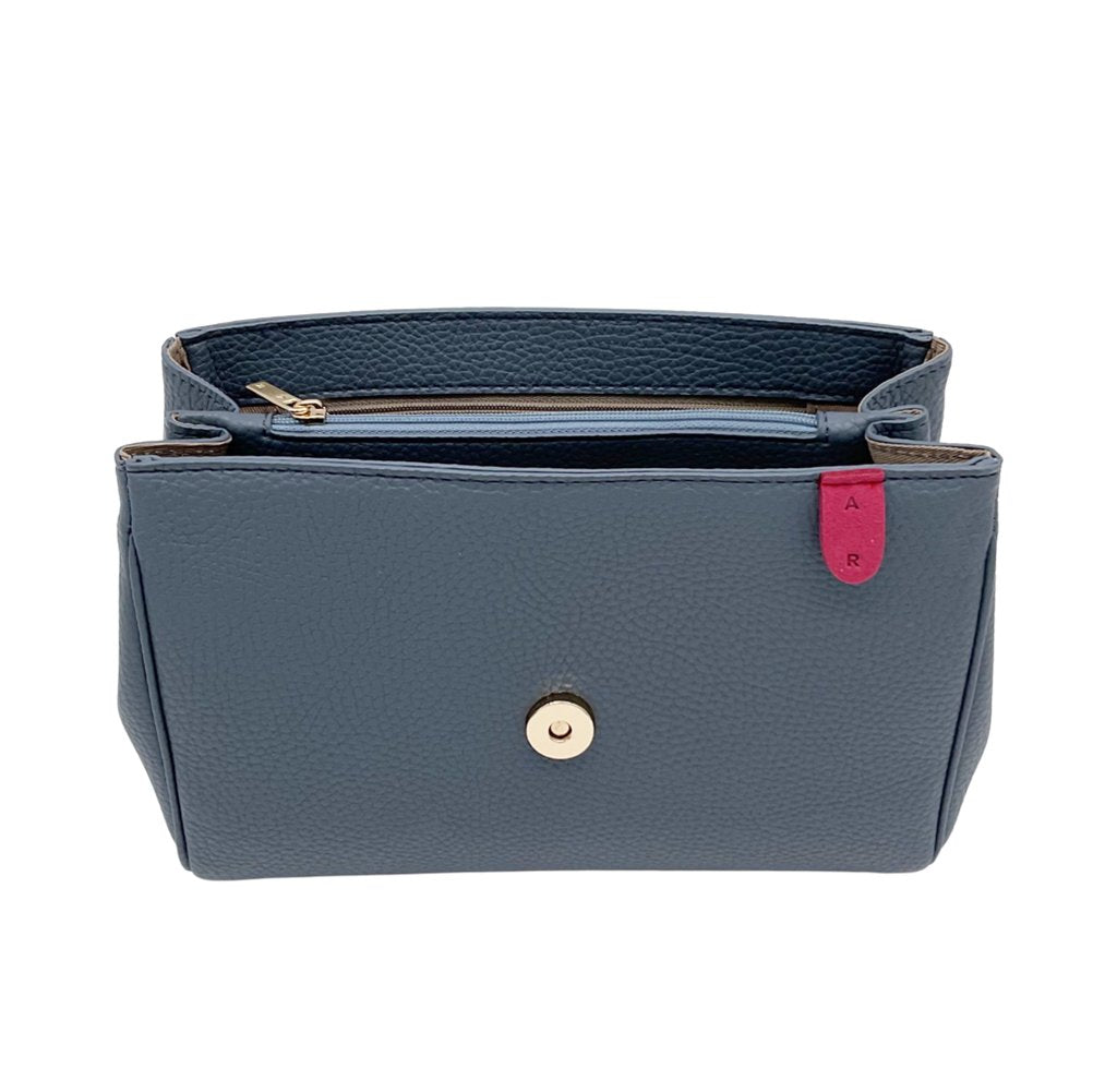 Eloise Soft Satchel in Stone Blue from Angela Roi