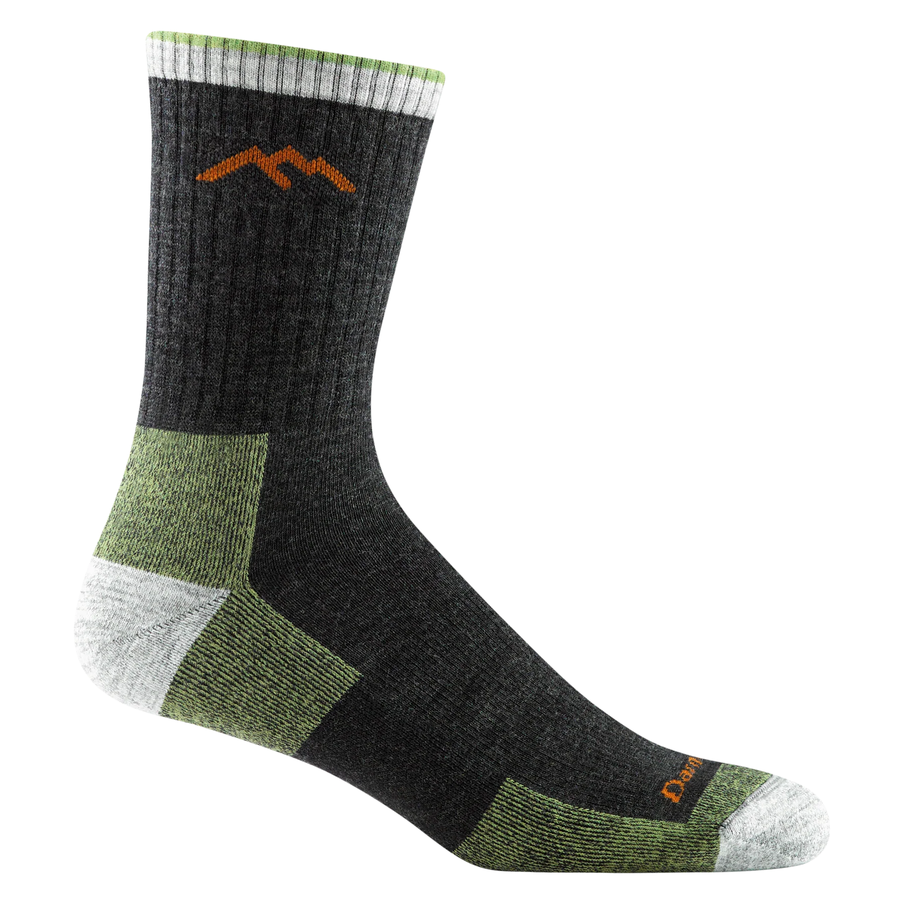 DARN TOUGH #1466 MEN'S HIKER MICRO CREW MIDWEIGHT HIKING SOCK - LIME