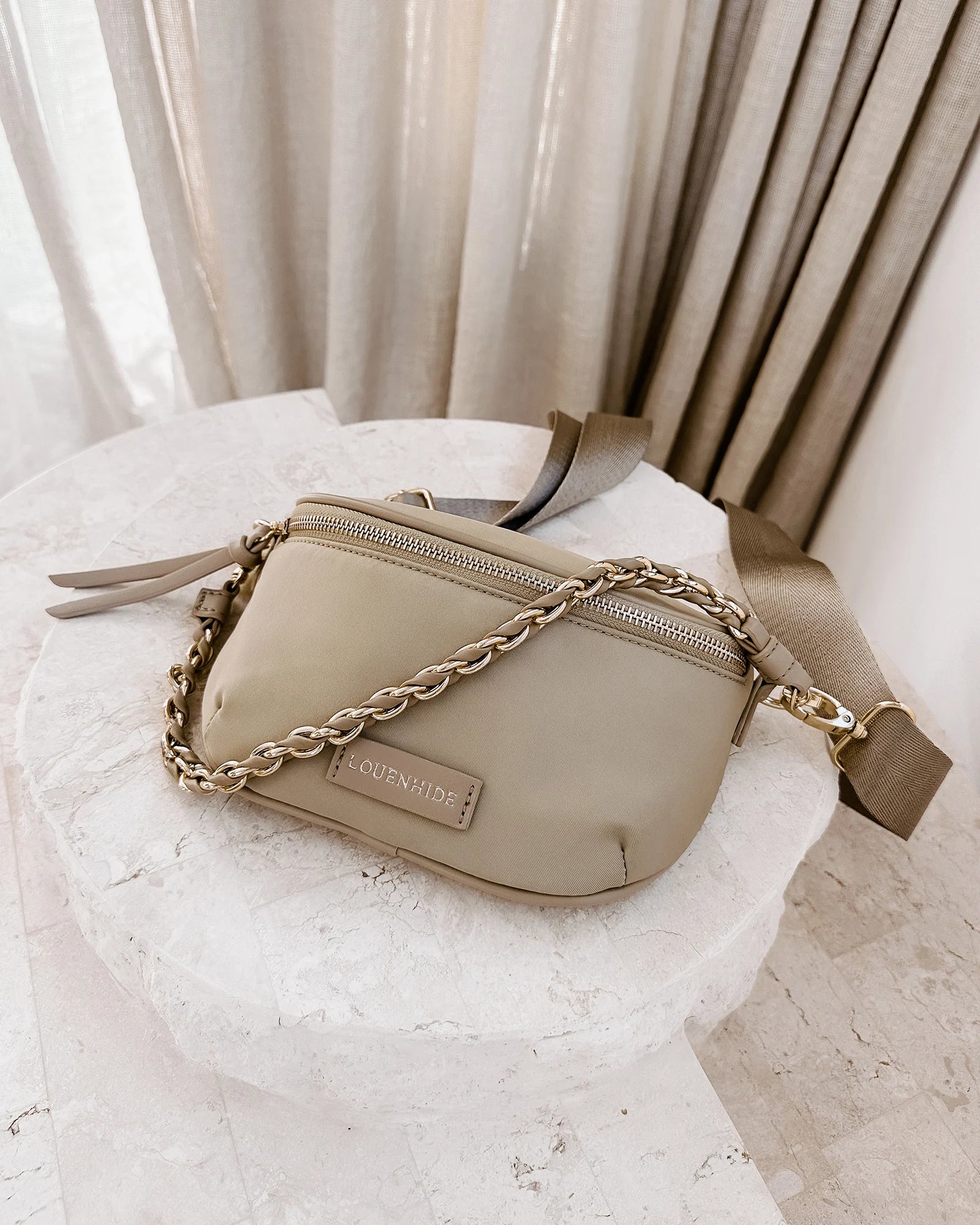 Louenhide - Halsey Nylon Sling Bag Beige