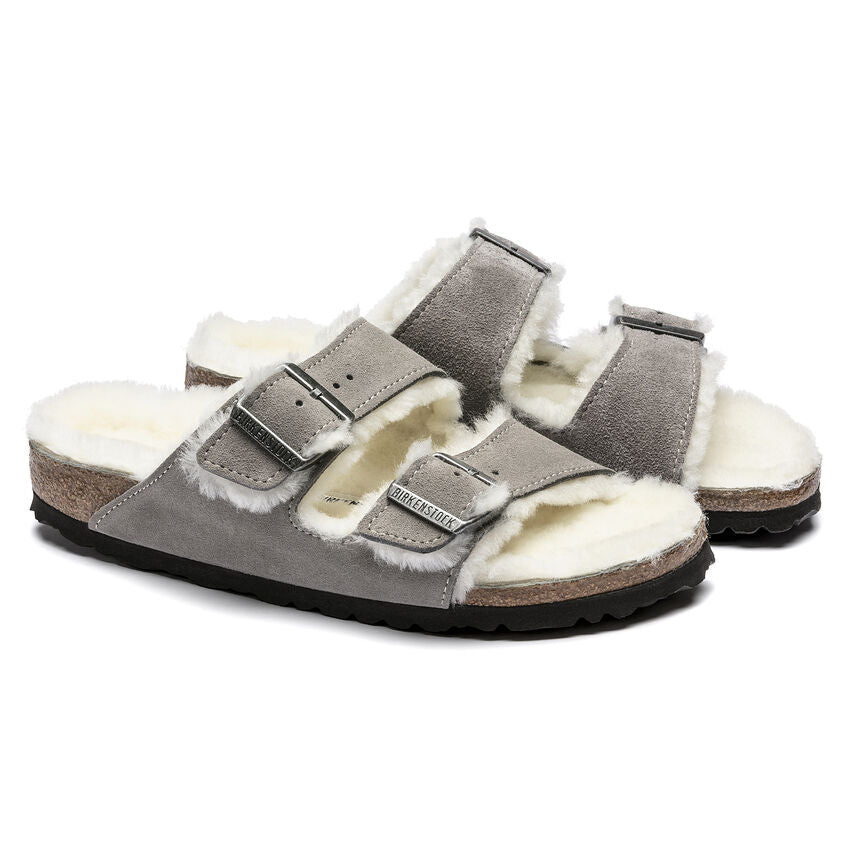 Birkenstock - Arizona Shearling Stone Coin