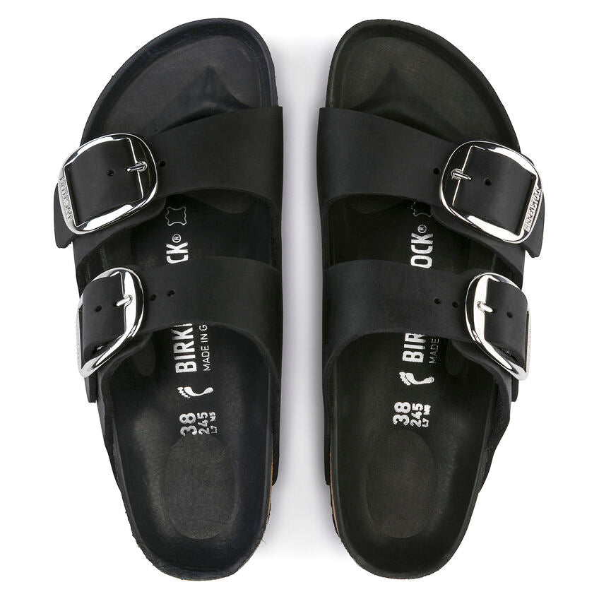 BIRKENSTOCK ARIZONA BIG BUCKLE - BLACK OILED LEATHER