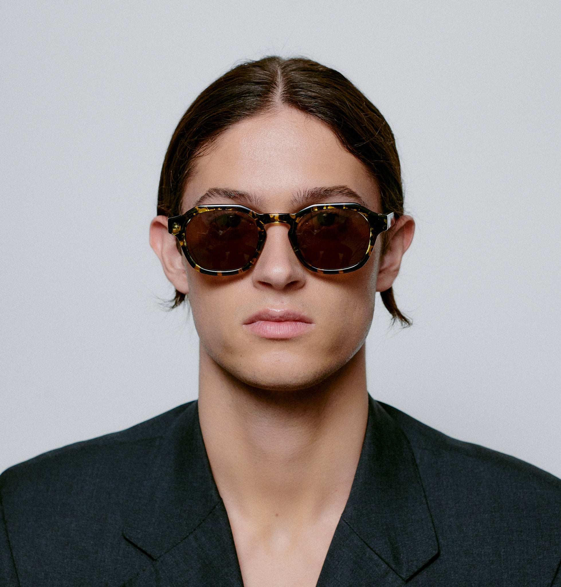 Zan Sunglasses in Black Yellow Transparent from A. Kjaerbede