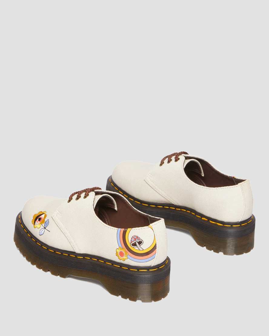 Vegan 1461 Platform Shoe in Retro Canvas from Dr. Martens