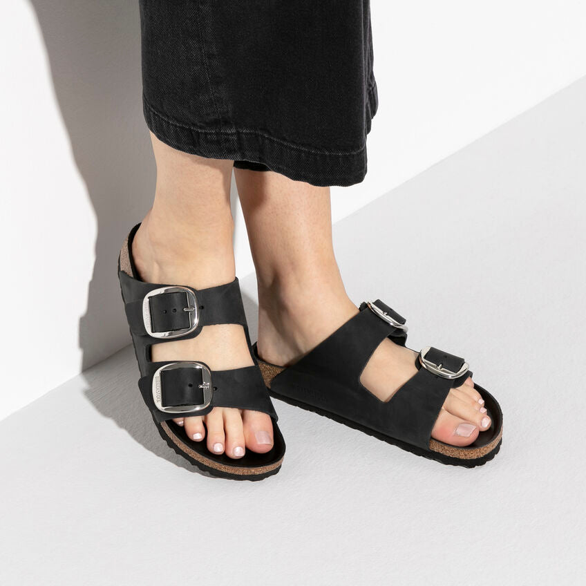 BIRKENSTOCK ARIZONA BIG BUCKLE - BLACK OILED LEATHER