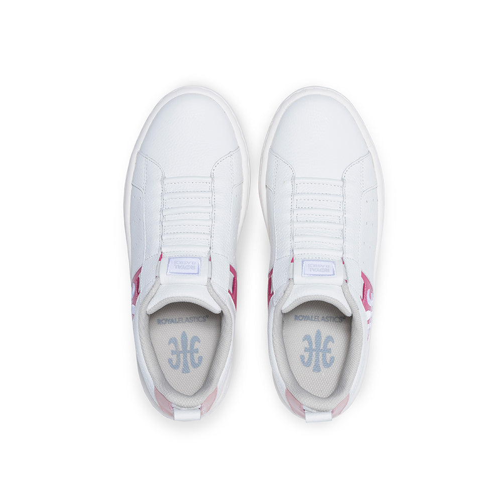 Women's Icon 2.0 White Pink Logo Leather Sneakers 96522-001