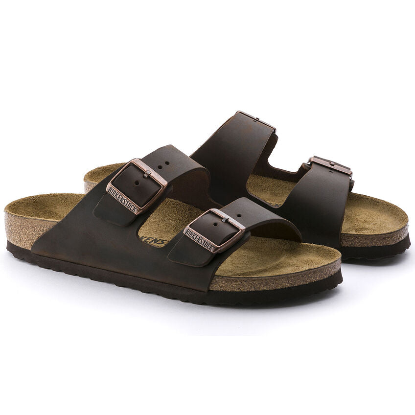 BIRKENSTOCK ARIZONA CLASSIC FOOTBED SANDAL - HABANA OILED LEATHER