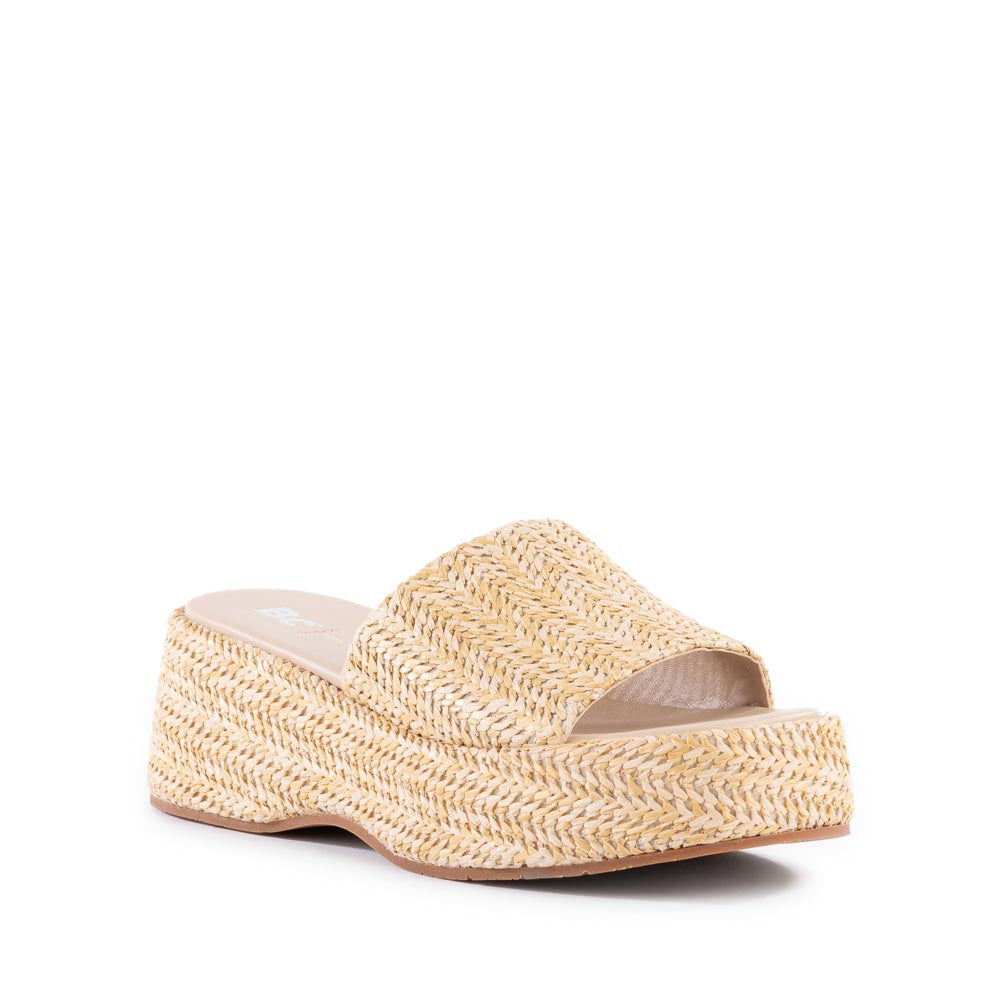 Driftwood Slide in Natural Raffia from BC Footwear