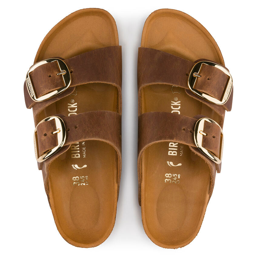 BIRKENSTOCK ARIZONA BIG BUCKLE - COGNAC OILED LEATHER