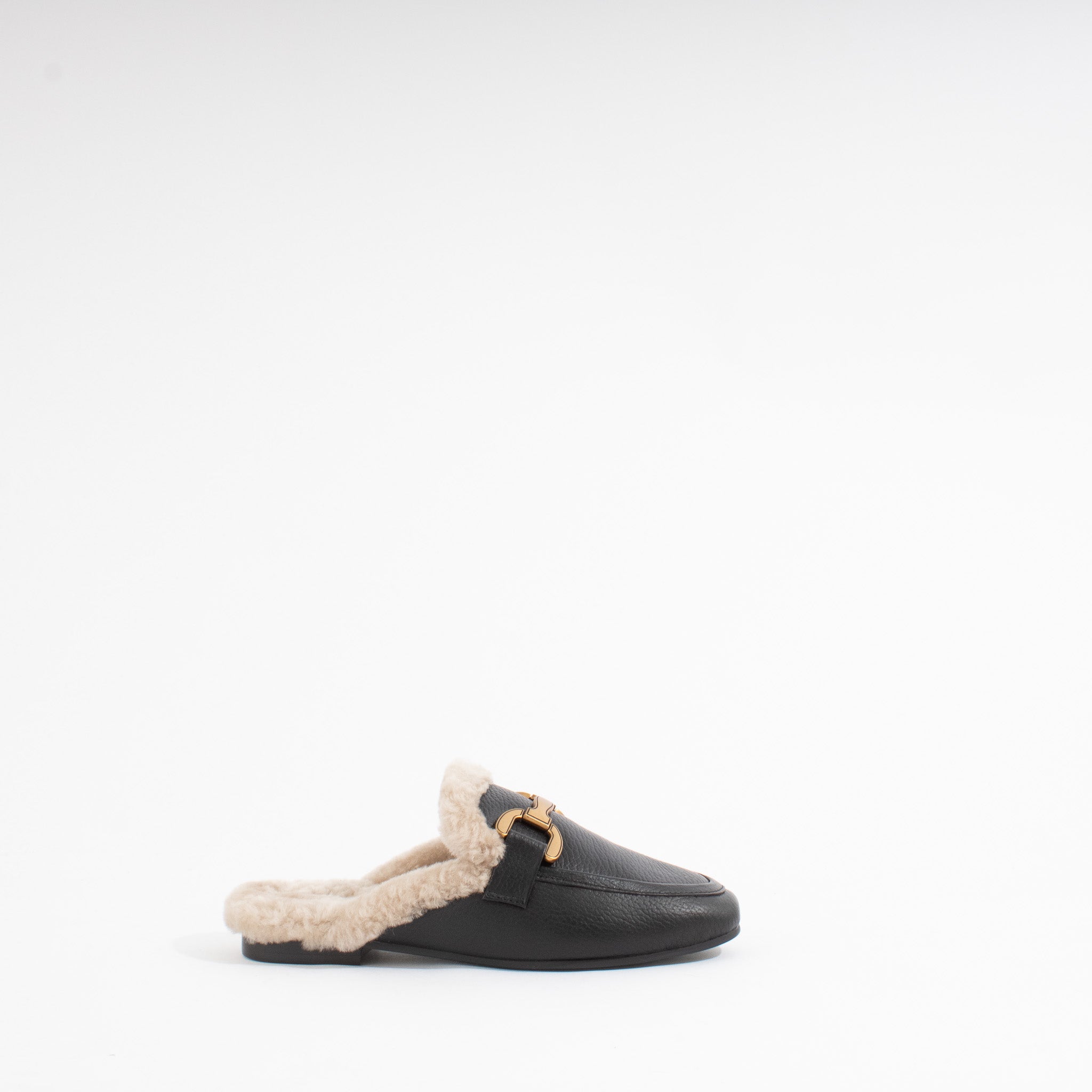 VELA SLIPPER | BLACK FUR