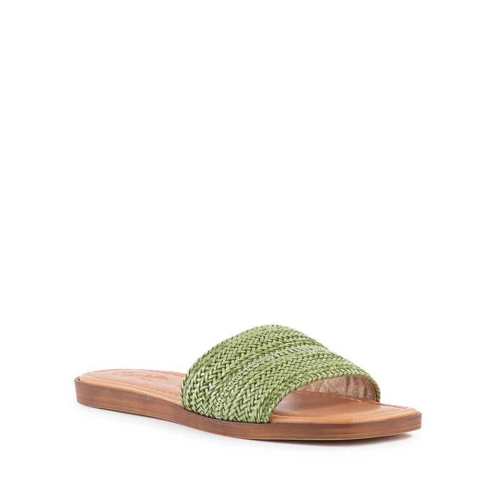 Palms Perfection Sandal in Green from Seychelles