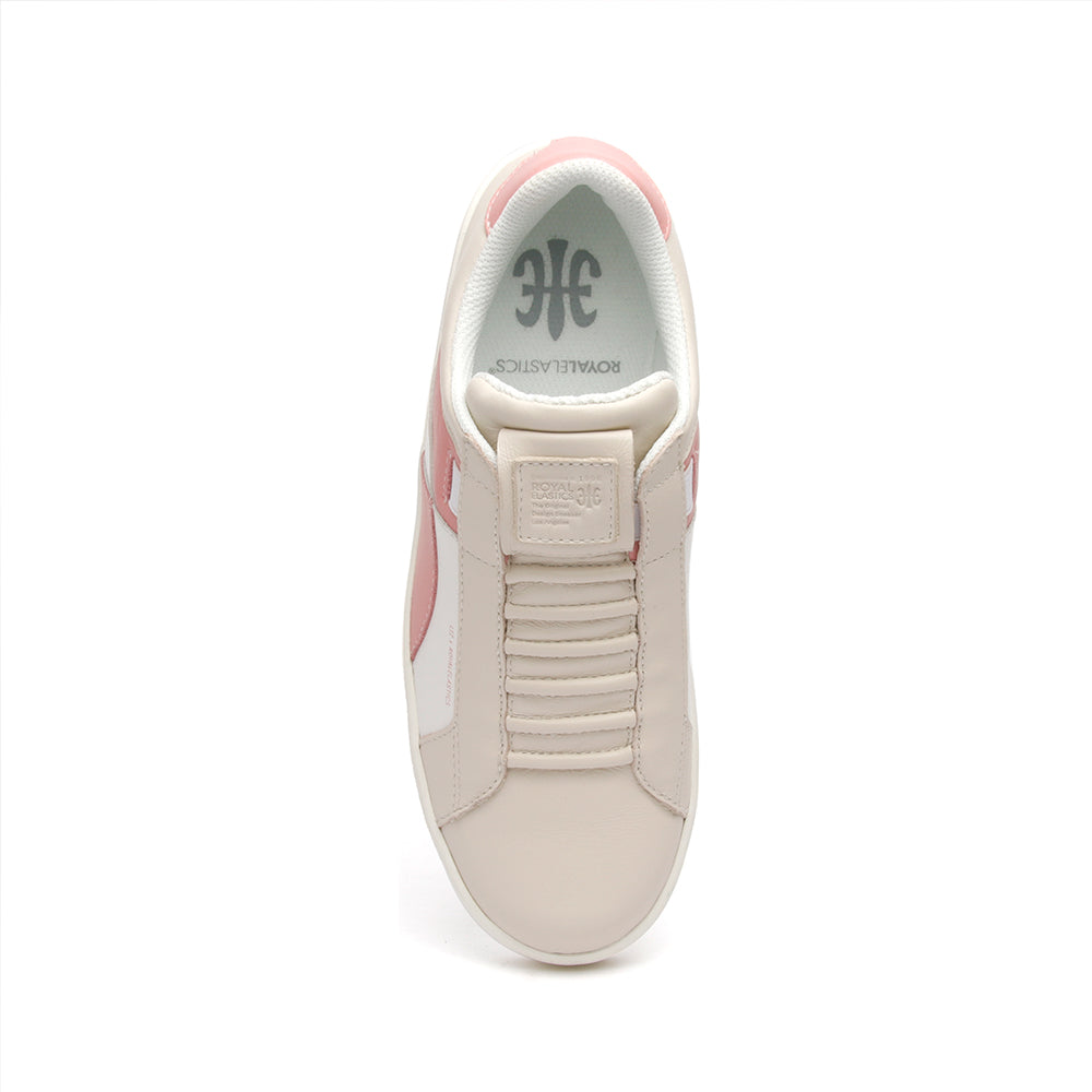 Women's Icon Dots White Pink Leather Sneakers 92984-101