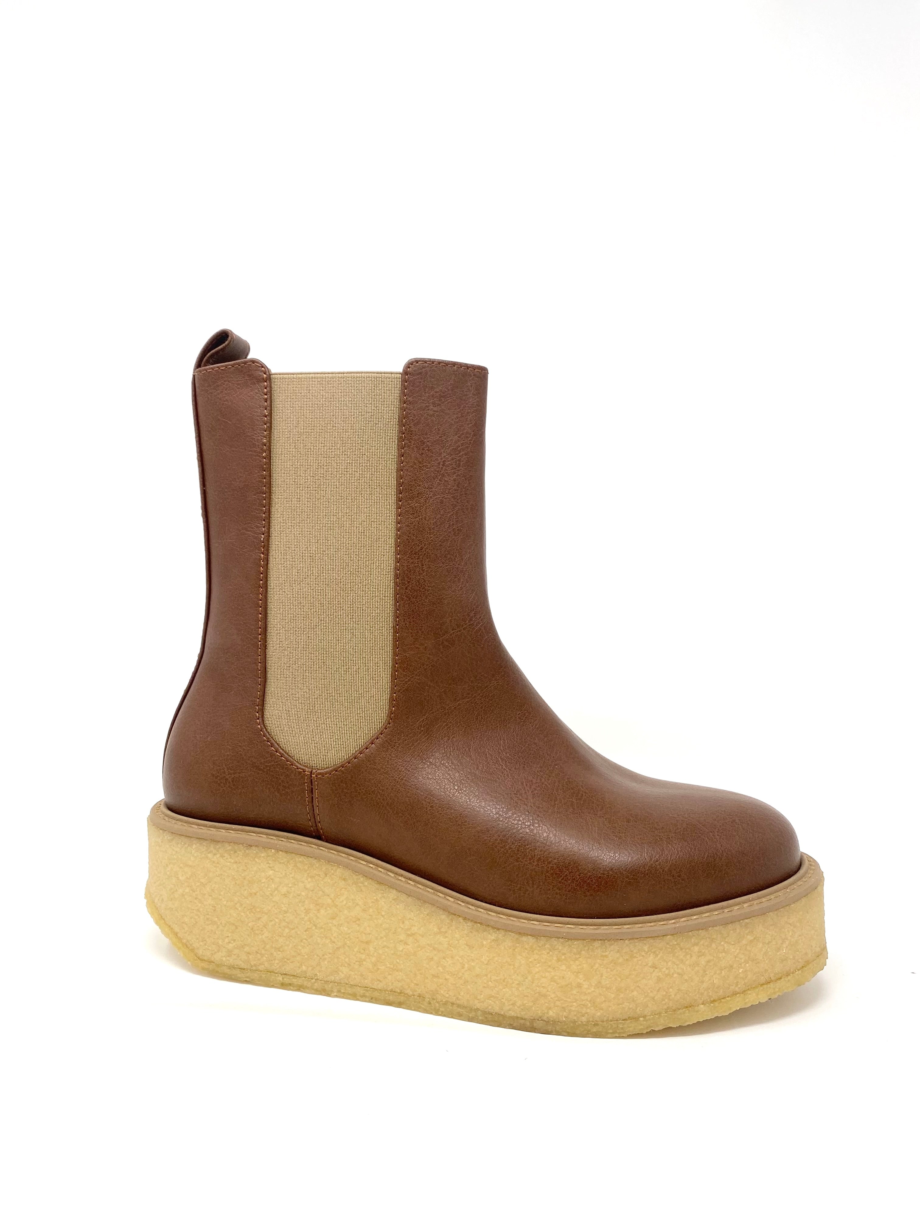 Carey Platform Boot in Tan from Novacas