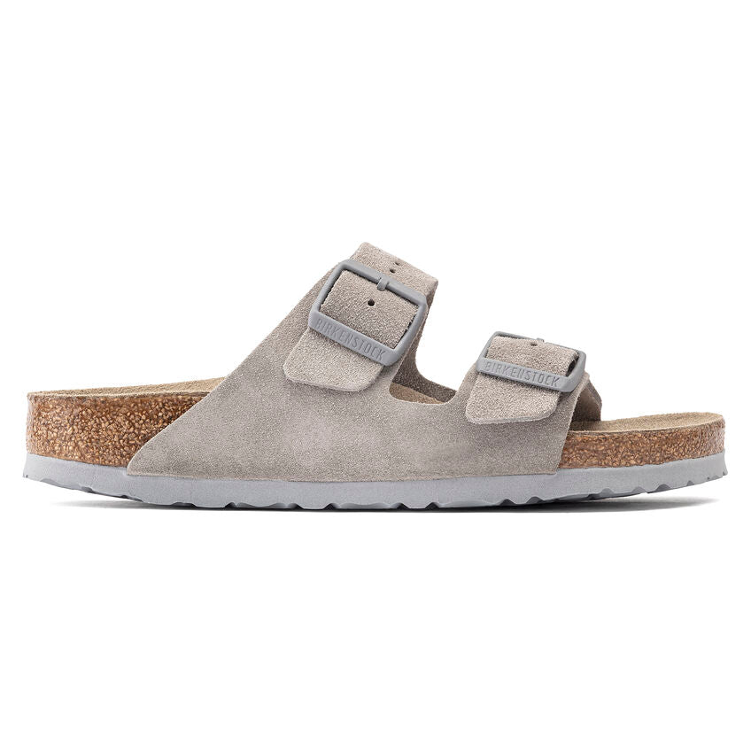 BIRKENSTOCK ARIZONA SOFT FOOTBED - STONE COIN SUEDE