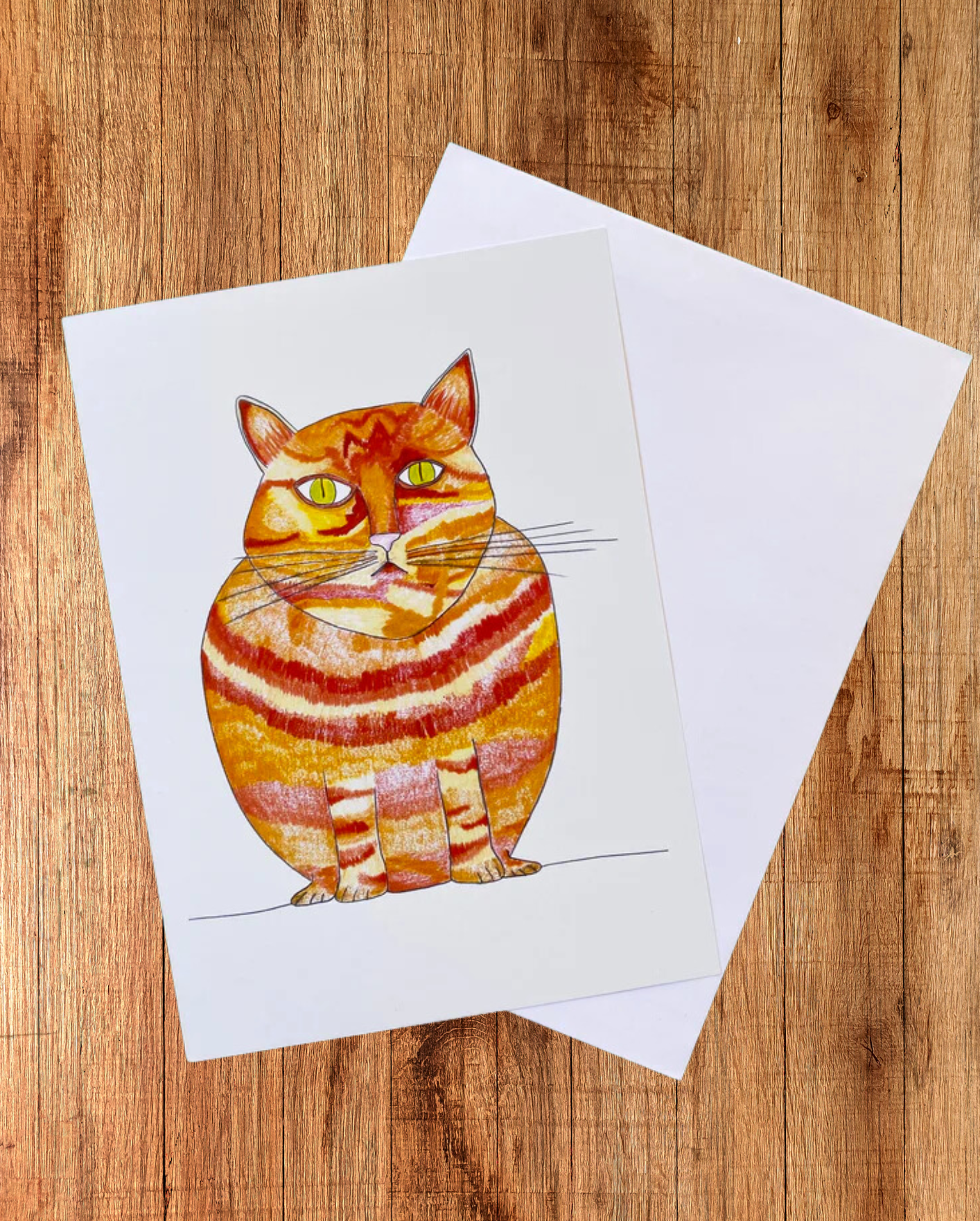 Malcolm Cat Greeting Card from natchie