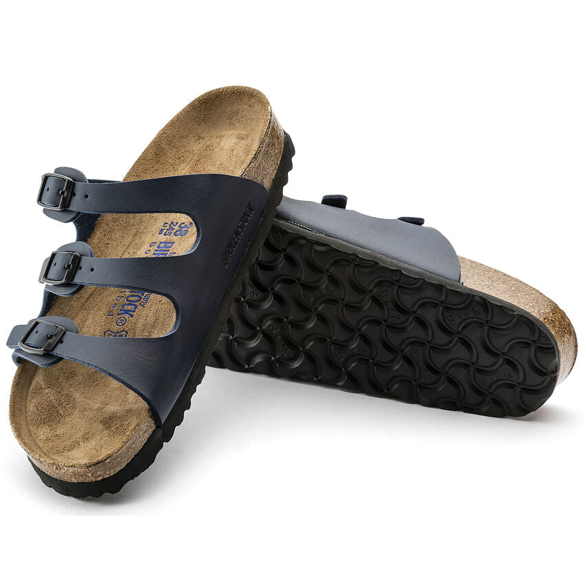 BIRKENSTOCK FLORIDA SOFT FOOTBED - BLACK OILED LEATHER