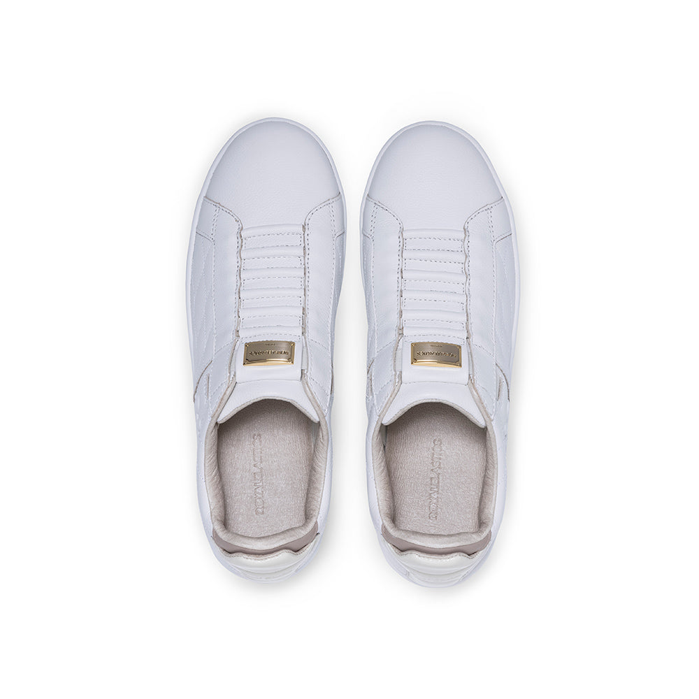 Women's Icon Lux White Beige Leather Sneakers 92523-000