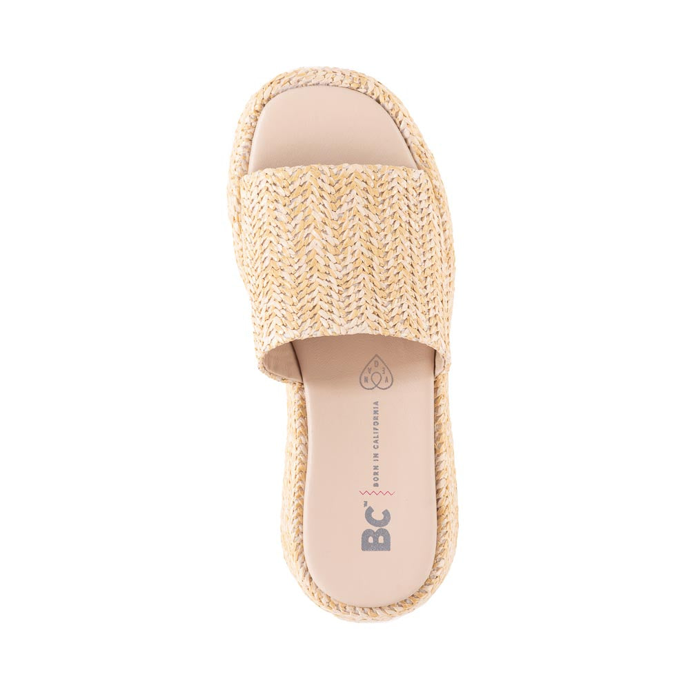 Driftwood Slide in Natural Raffia from BC Footwear