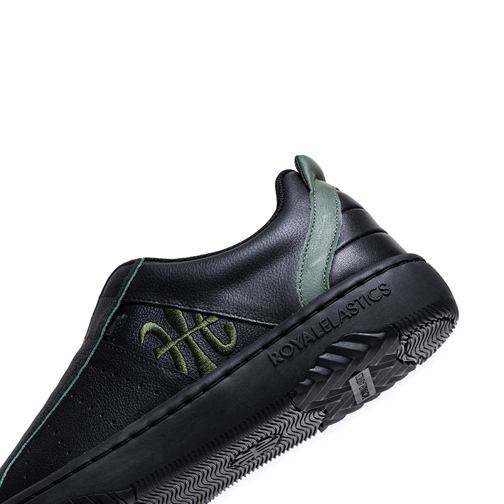 Men's Icon 2.0X Black Green Leather Sneakers 06323-994