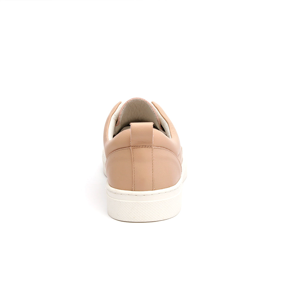 Women's Meister Toasted Almond Pink Leather Low Tops 94384-770