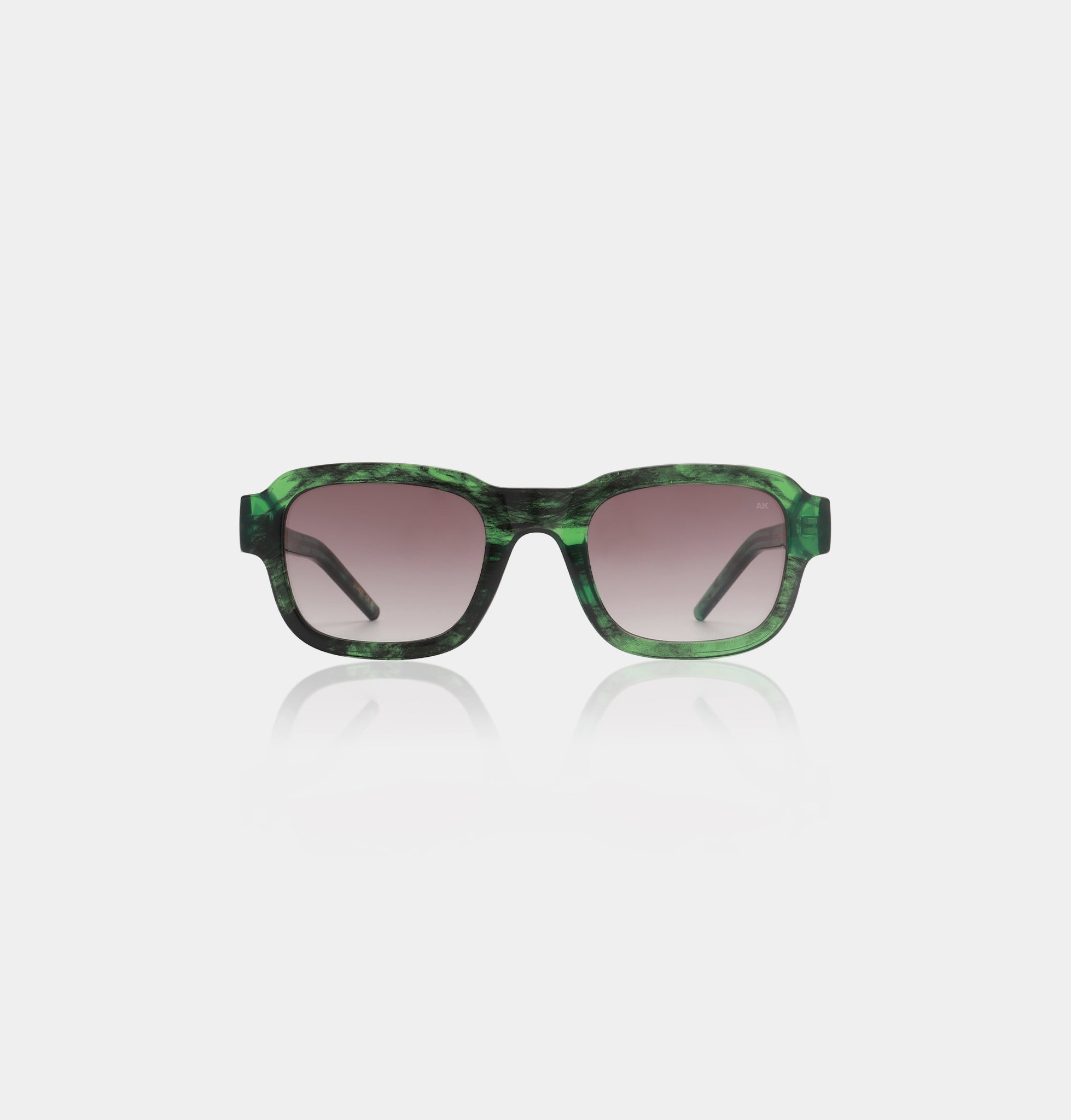 Halo Sunglasses in Green Marble Transparent from A. Kjaerbede