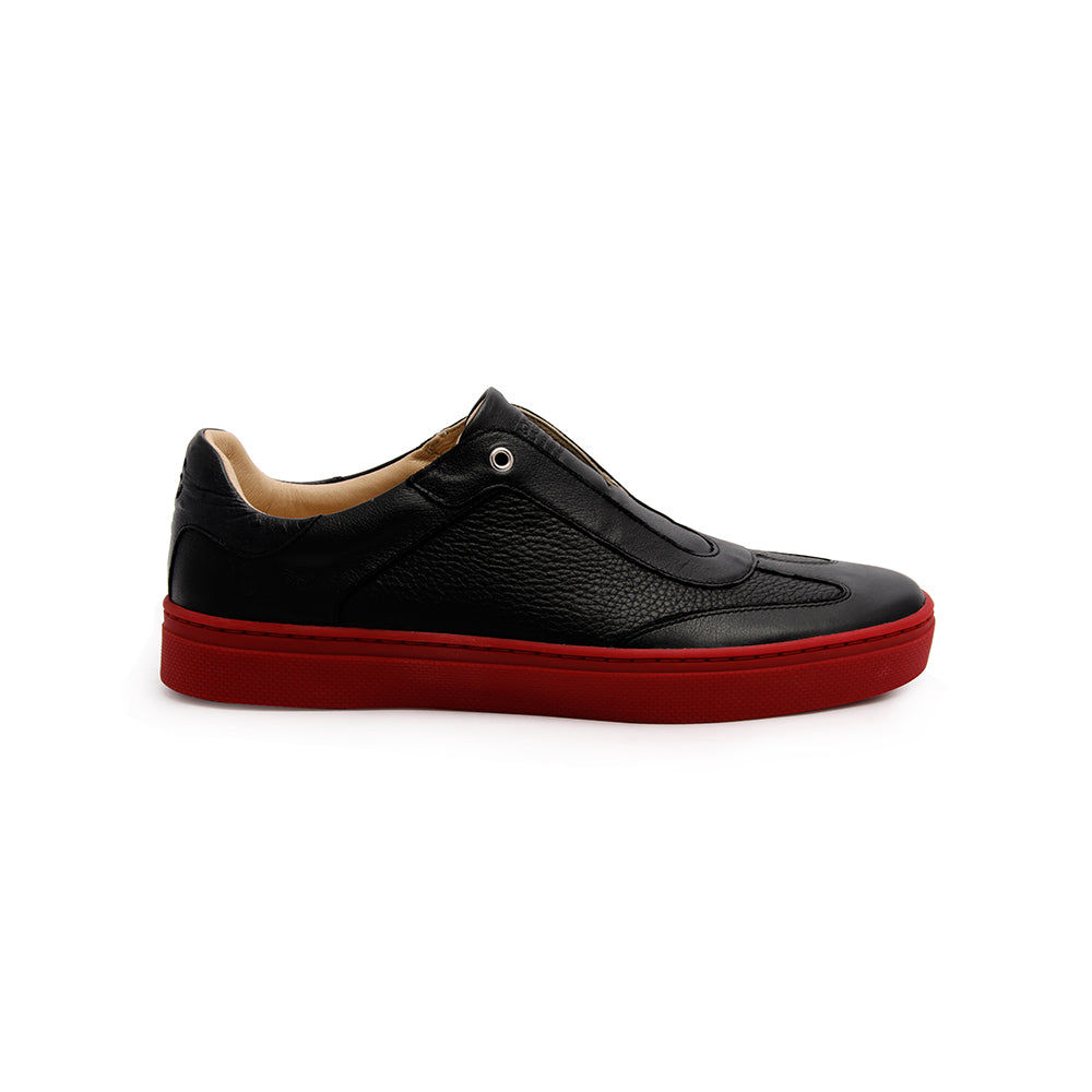 Men's Epiphany Black Red Leather Loafers 06284-991