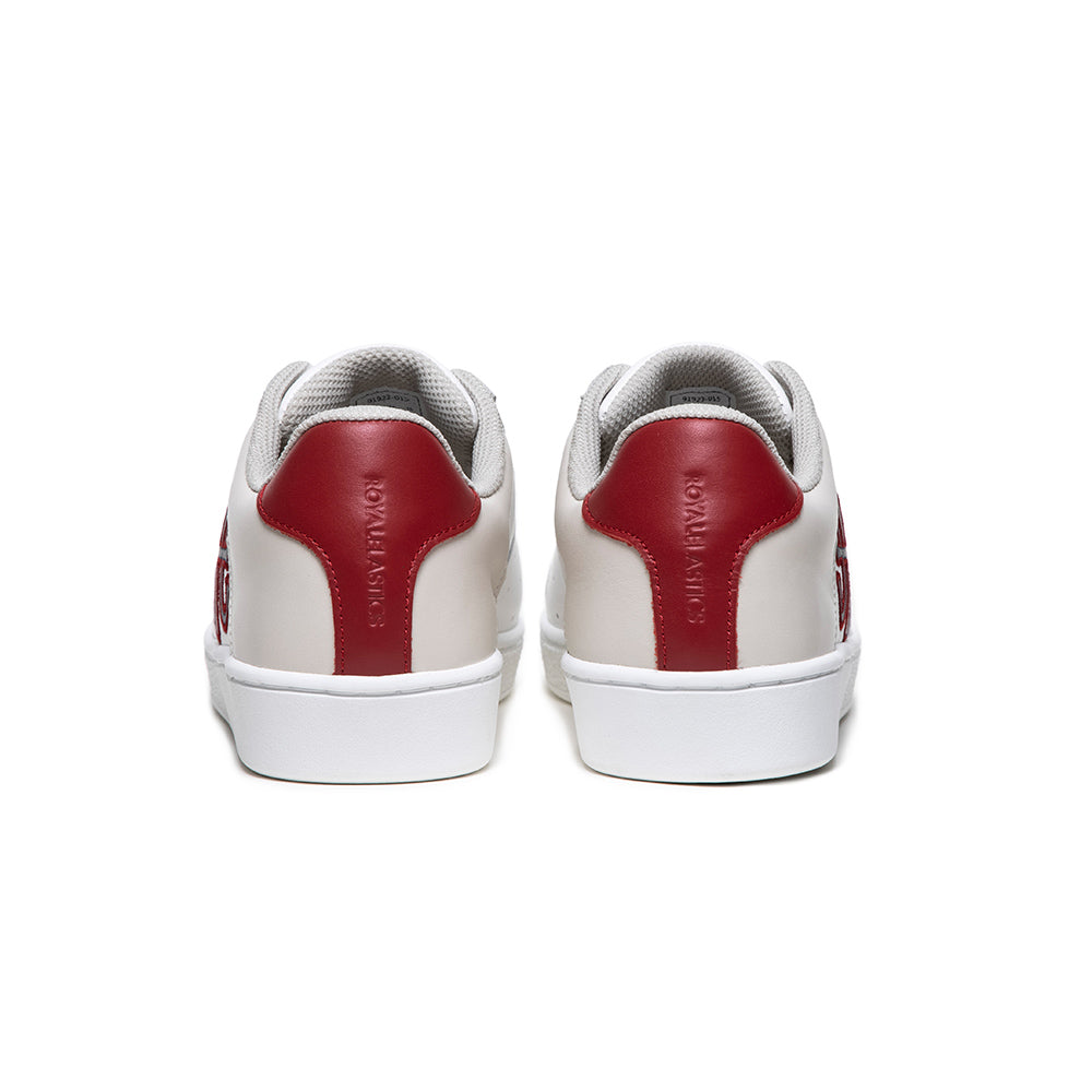 Women's Icon White Red Logo Leather Sneakers 91923-015